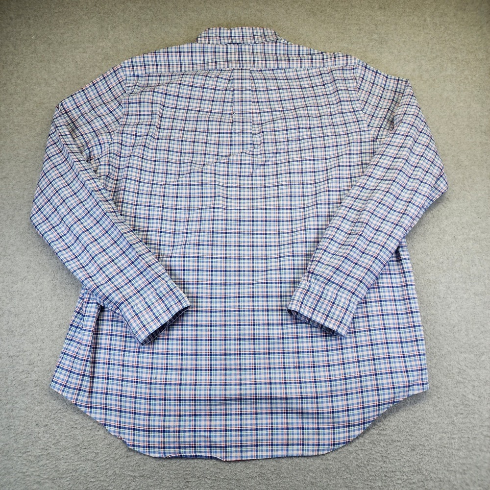 Ralph Lauren Mens XL Oxford Button Shirt Plaid Blue Green Pink Red Long Sleeve - Picture 3 of 6